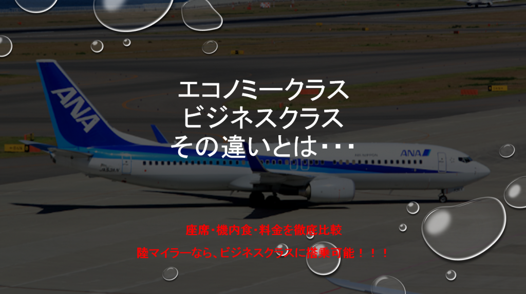 これだけ差がある エコノミークラスとビジネスクラスの違い