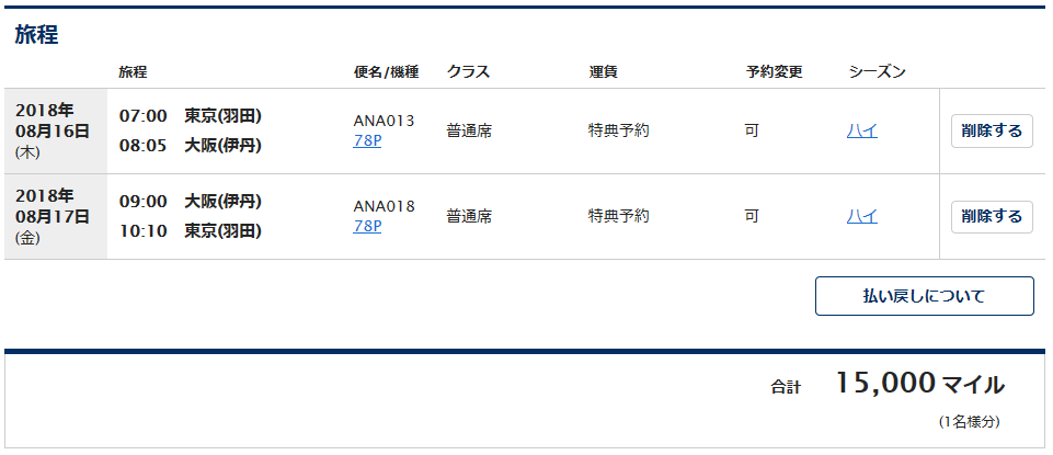 券 特典 キャンセル 航空