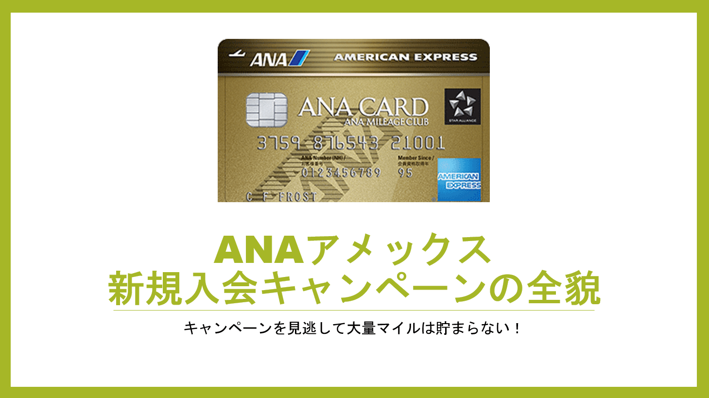 ANAアメックス入会キャンペーン