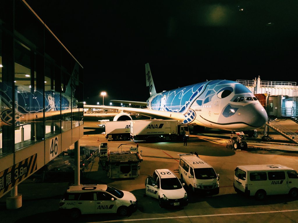 ANA　ホノルル A380　ビジネスクラス