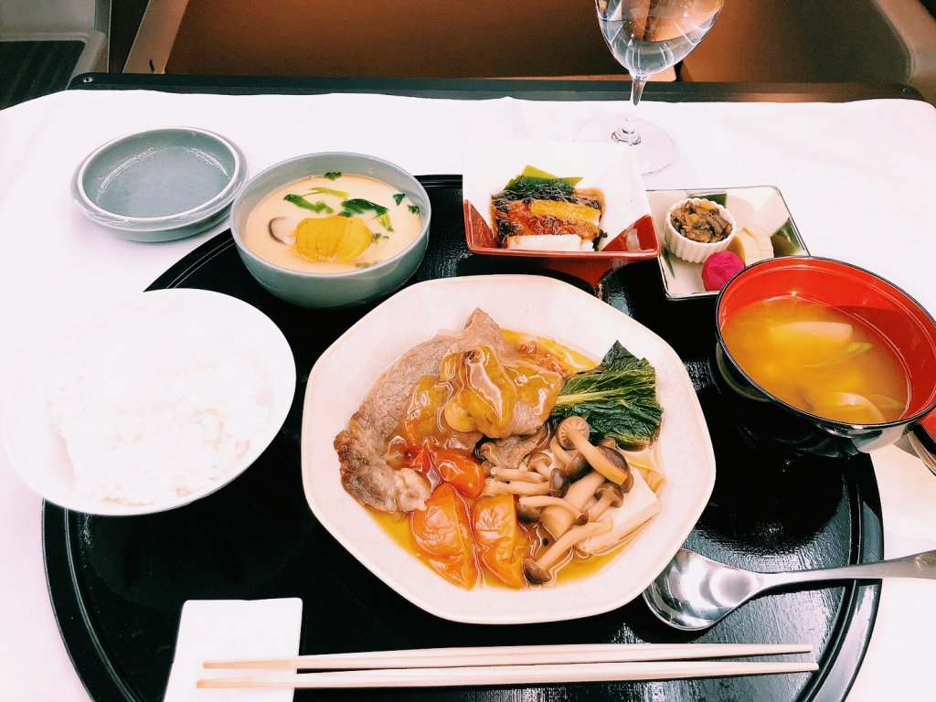 ANA A380ファーストクラス機内食