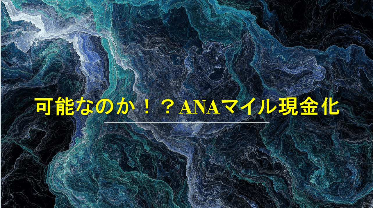 ANAマイルは現金化が可能なのか。ベストな方法を探る。 | すけすけのマイル乞食