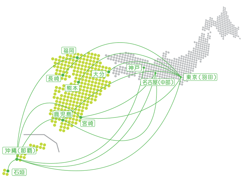 ソラシドエア路線図