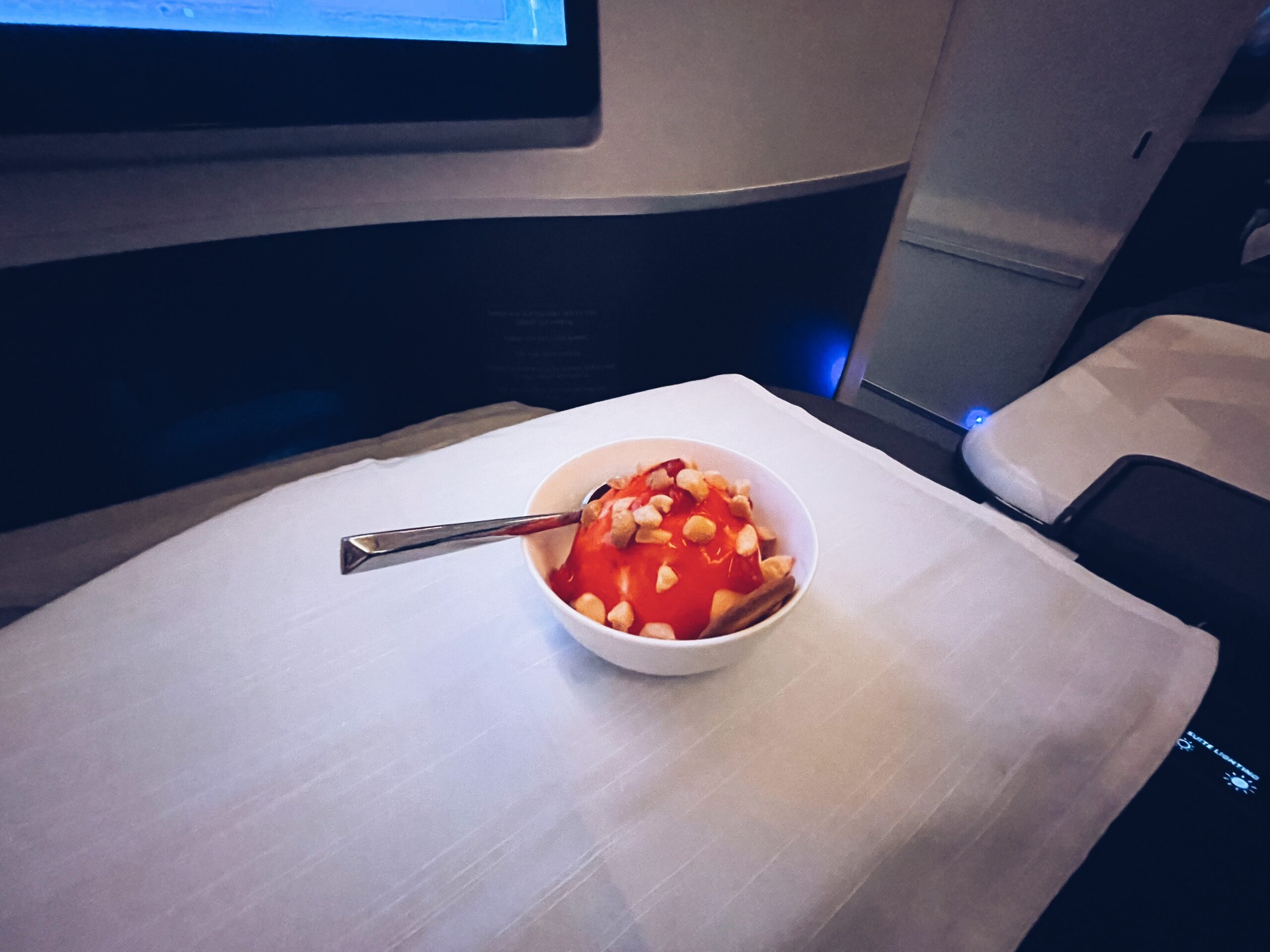 デルタ航空ビジネスクラス機内食