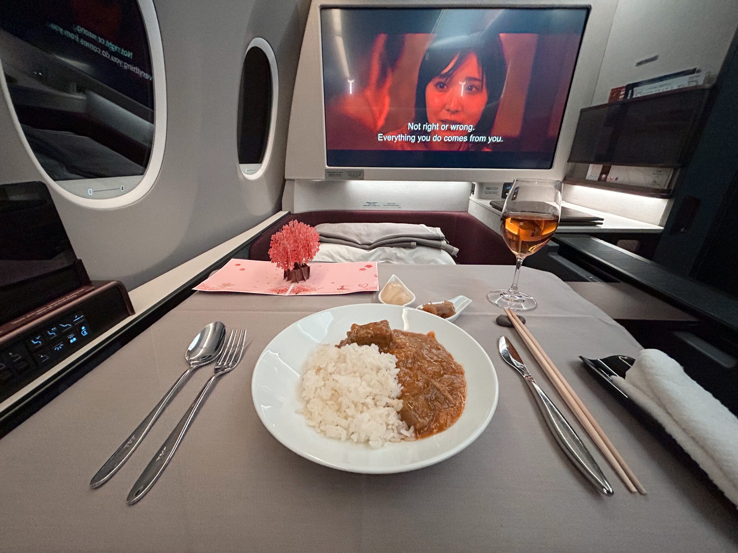 JAL A350-1000 ファーストクラス機内食