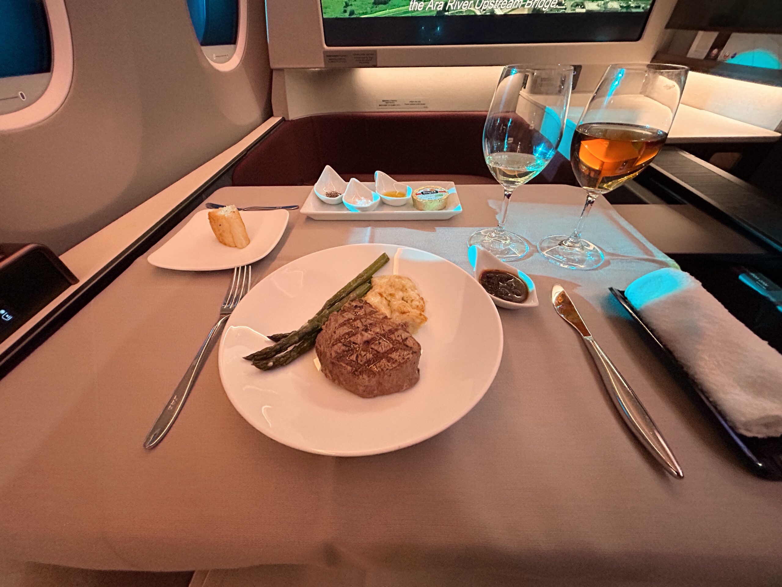 JAL A350-1000 ファーストクラス機内食