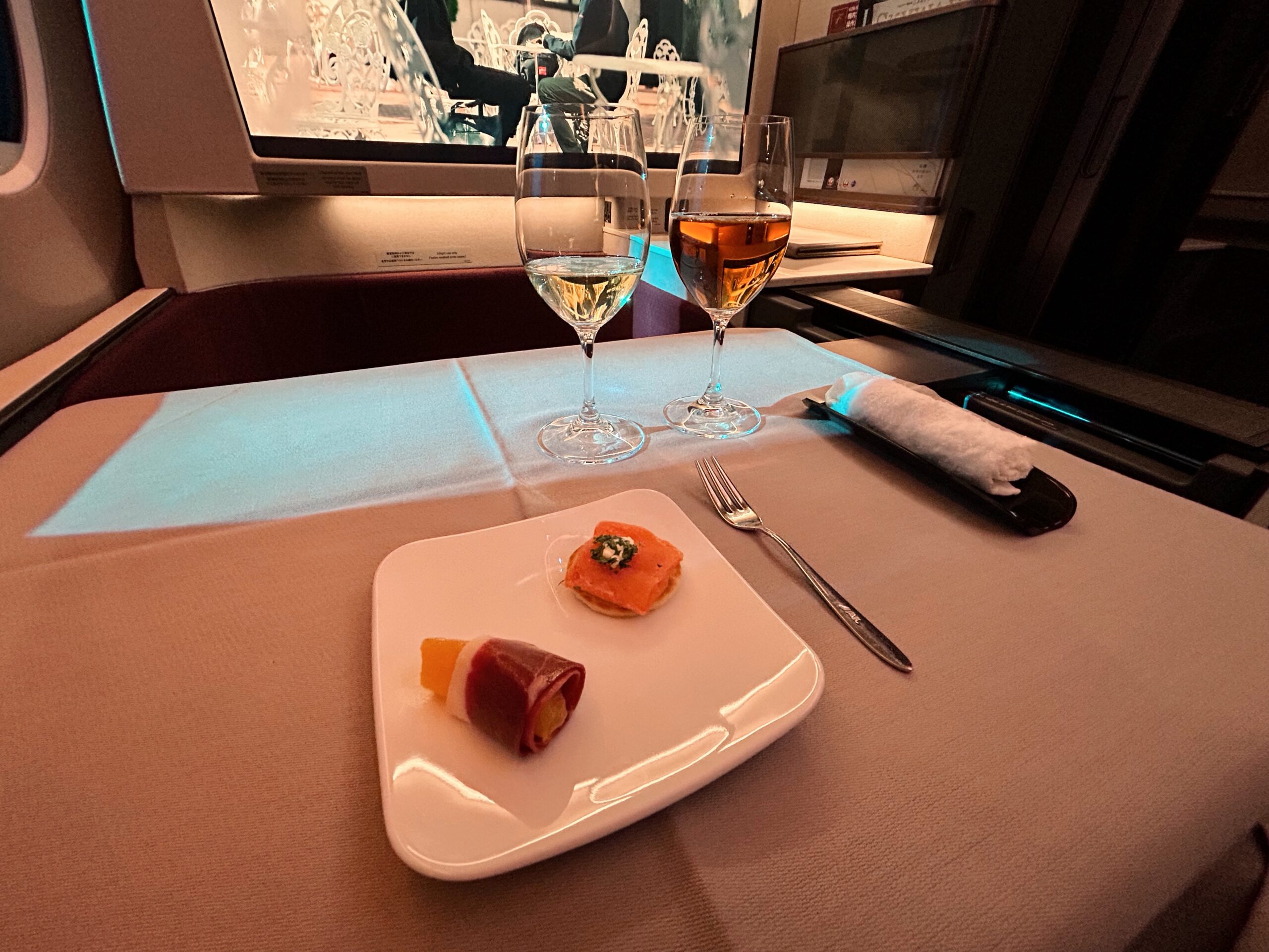 JAL A350-1000 ファーストクラス機内食